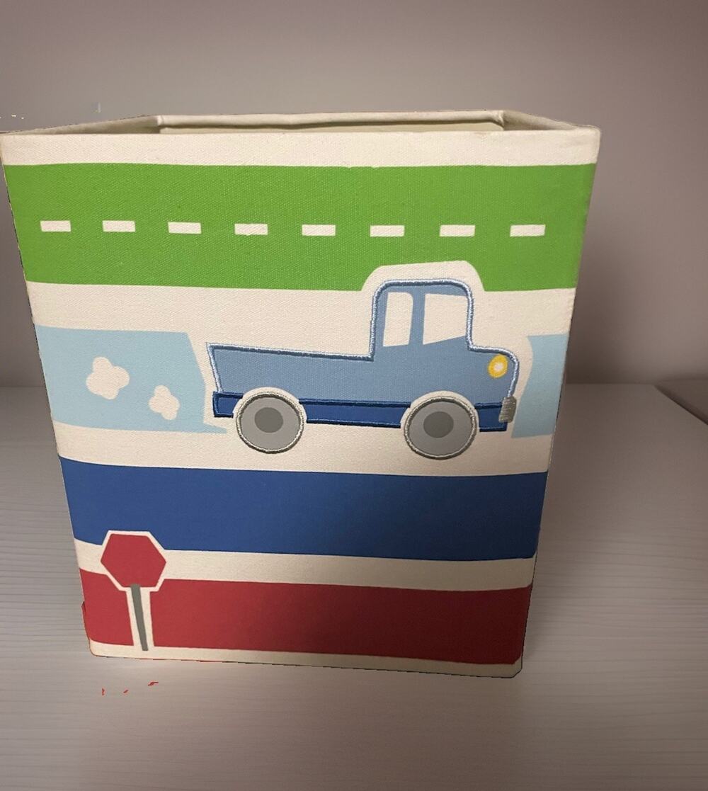 Vintage Oopsy Daisy Busy Roads Transportation Kids Lamp Shade Embroidered Truck